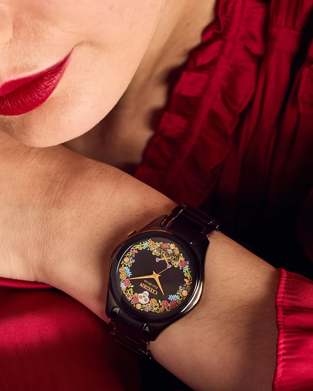 Sugar Skull Black Dial Stainless Steel Bracelet EM1175-51W | CITIZEN